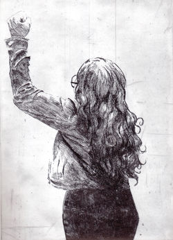 "Caminando Libre", Aguafuerte