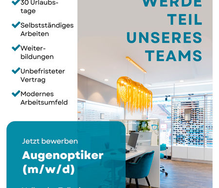 Augenoptiker gesucht