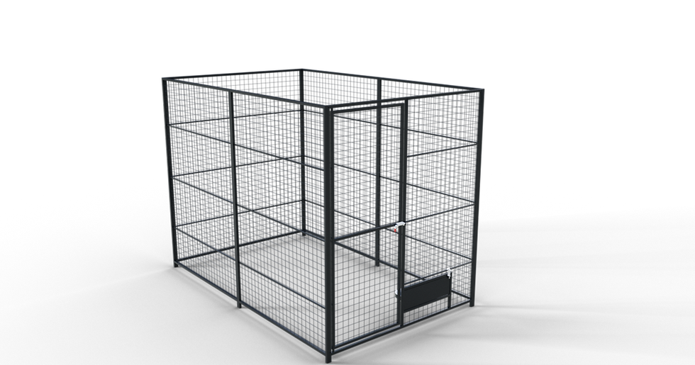 Thumbnail: 5ft x 8ft x 6ft Powder-coated Kennel