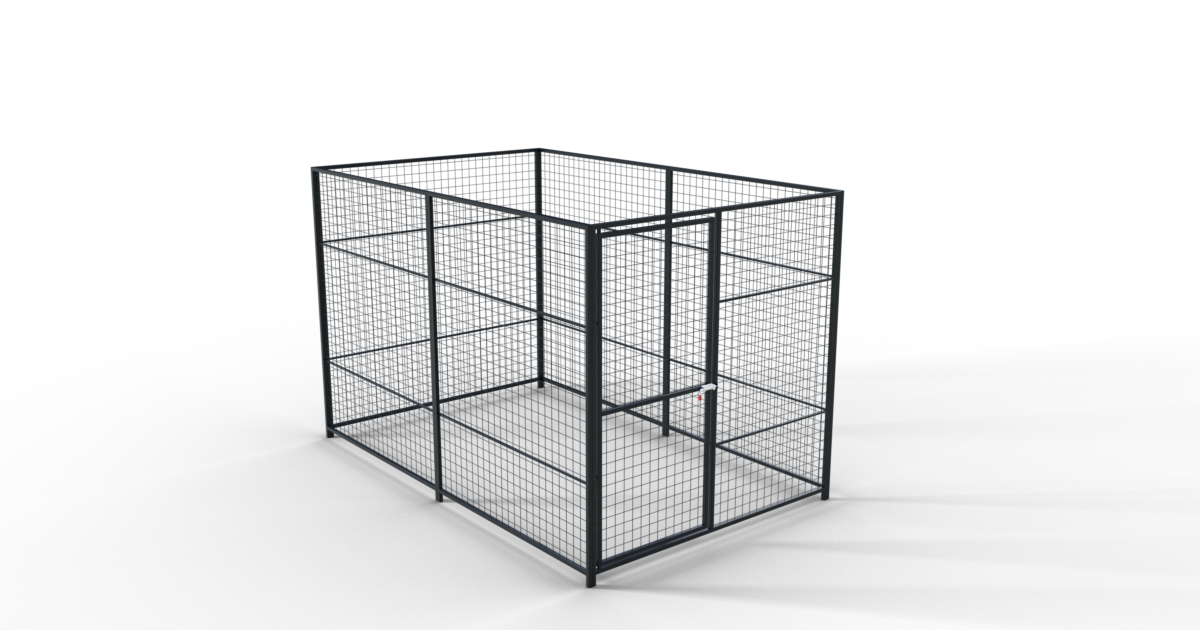 5ft x 8ft x 5ft Powder-coated Kennel