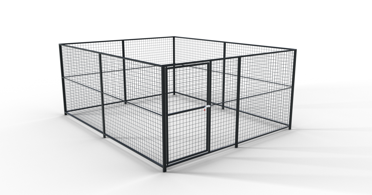 8ft x 10ft x 4ft Powder-coated Kennel