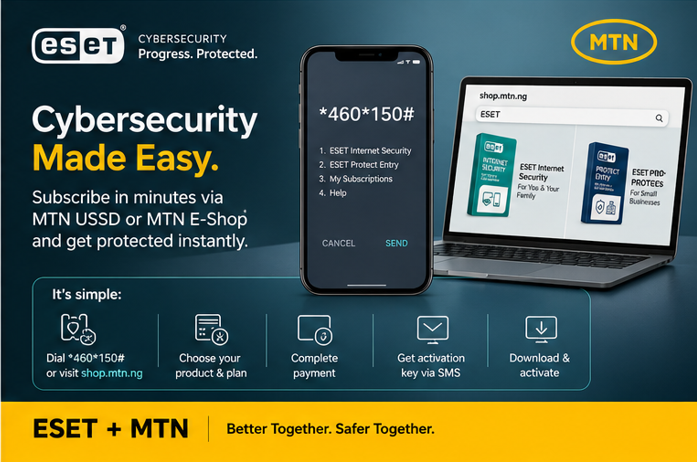 ESET and MTN Nigeria Reintroduce Affordable Cybersecurity Solutions for Individuals, Families and SMEs