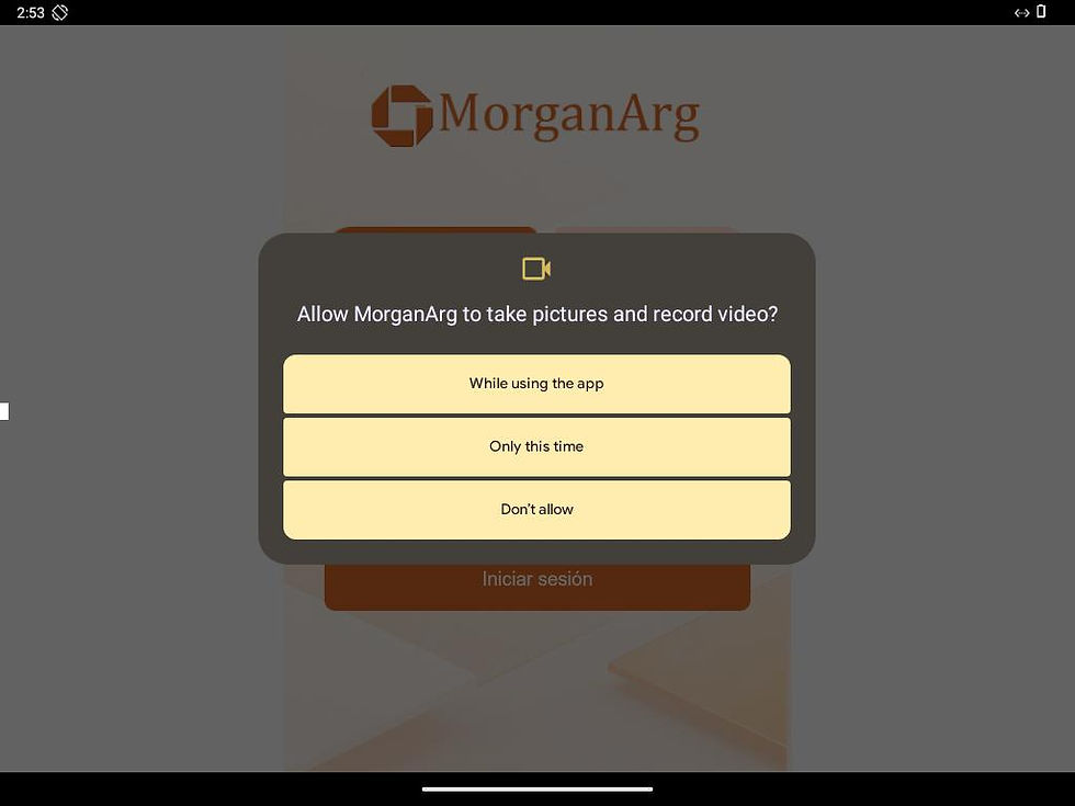 Figure 4. User interface of Android/Phishing.Agent.M displaying the same fake website as PromptSpy dropper (source: https://www.virustotal.com/gui/file/4ee3b09dd9a787ebbb02a637f8af192a7e91d4b7af1515d8e5c21e1233f0f1c7/