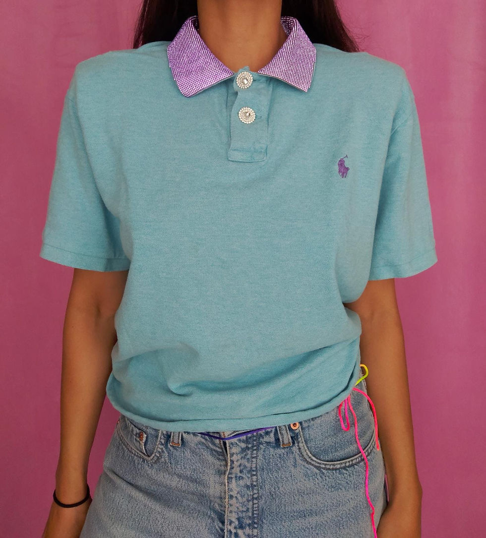 Thumbnail: Reworked Light Blue RL polo S/M/L