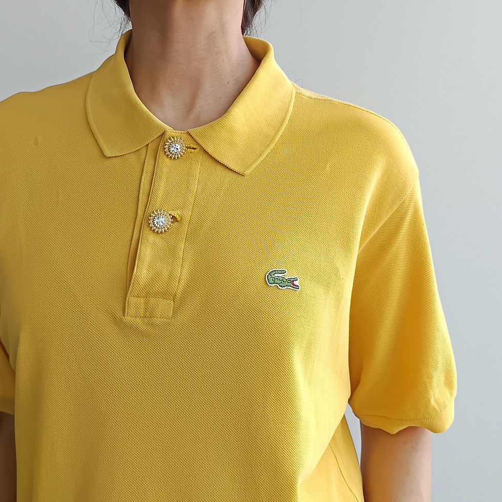 Thumbnail: Reworked Yellow Lacoste polo - L