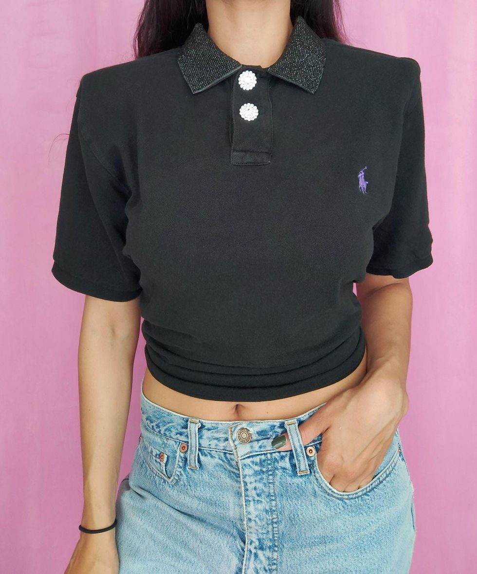 Thumbnail: Reworked Black RL polo S/M/L