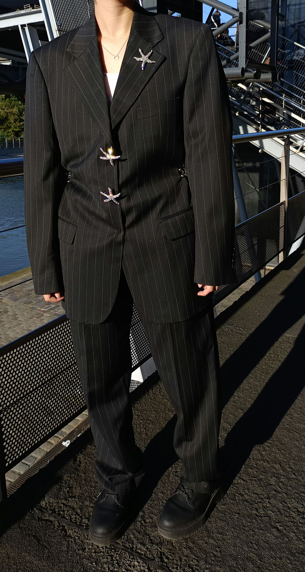 Thumbnail: Reworked Cacharel striped blazer - Ajustable size from S to XL