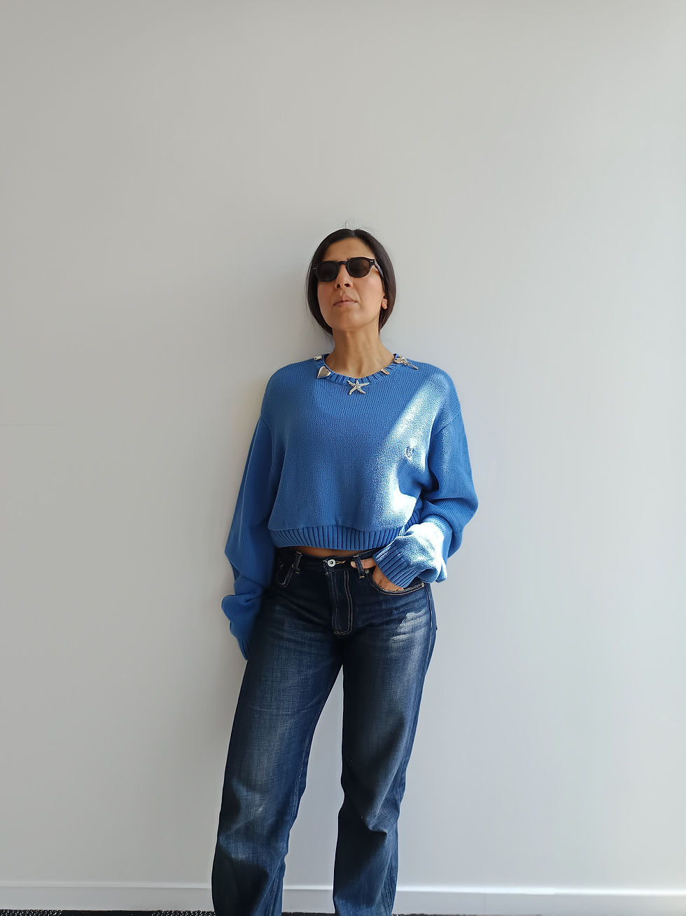 Thumbnail: Reworked Blue sweater - XL