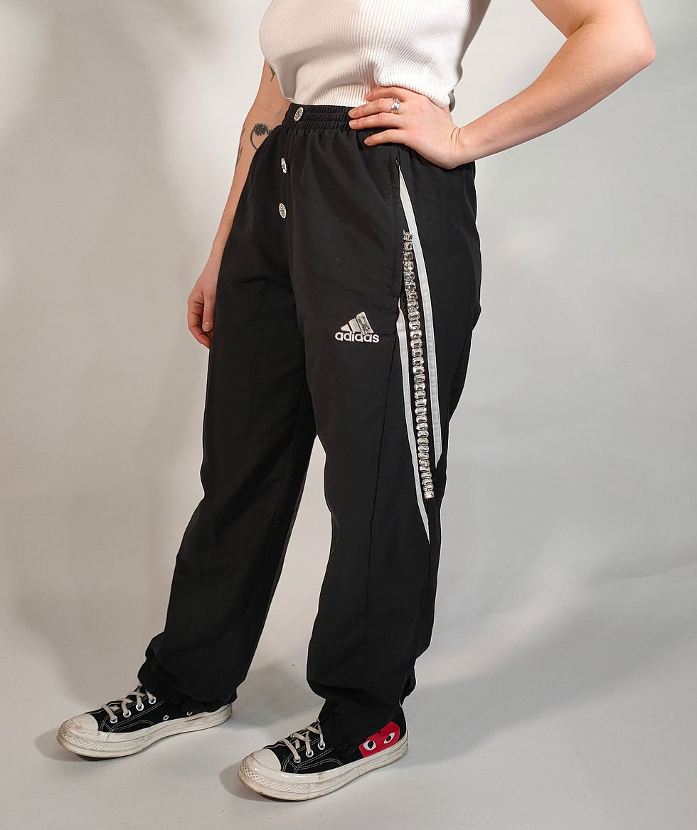 Thumbnail: Reworked Black Adidas trackpant - Unique size