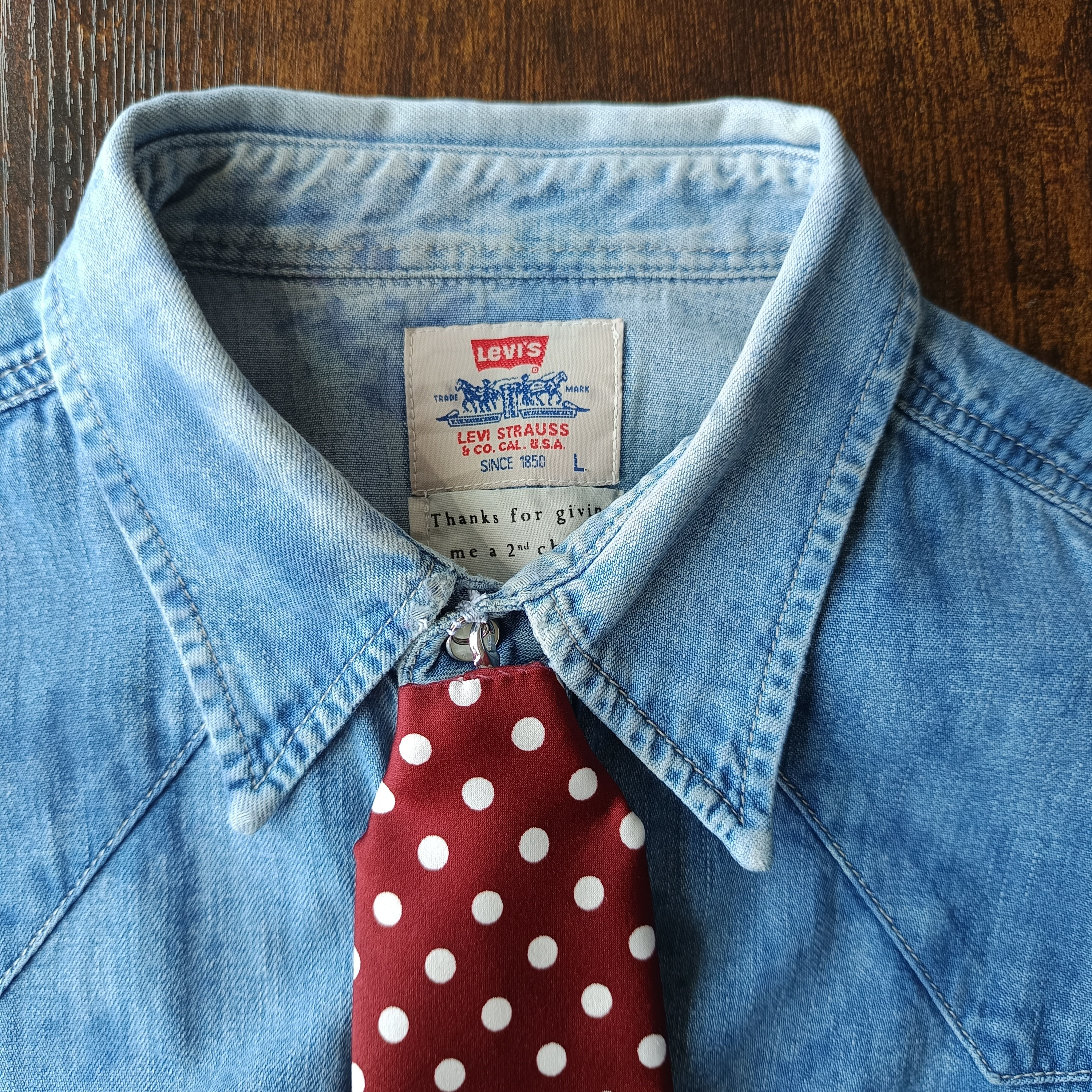 Reworked Levi's denim shirt - S