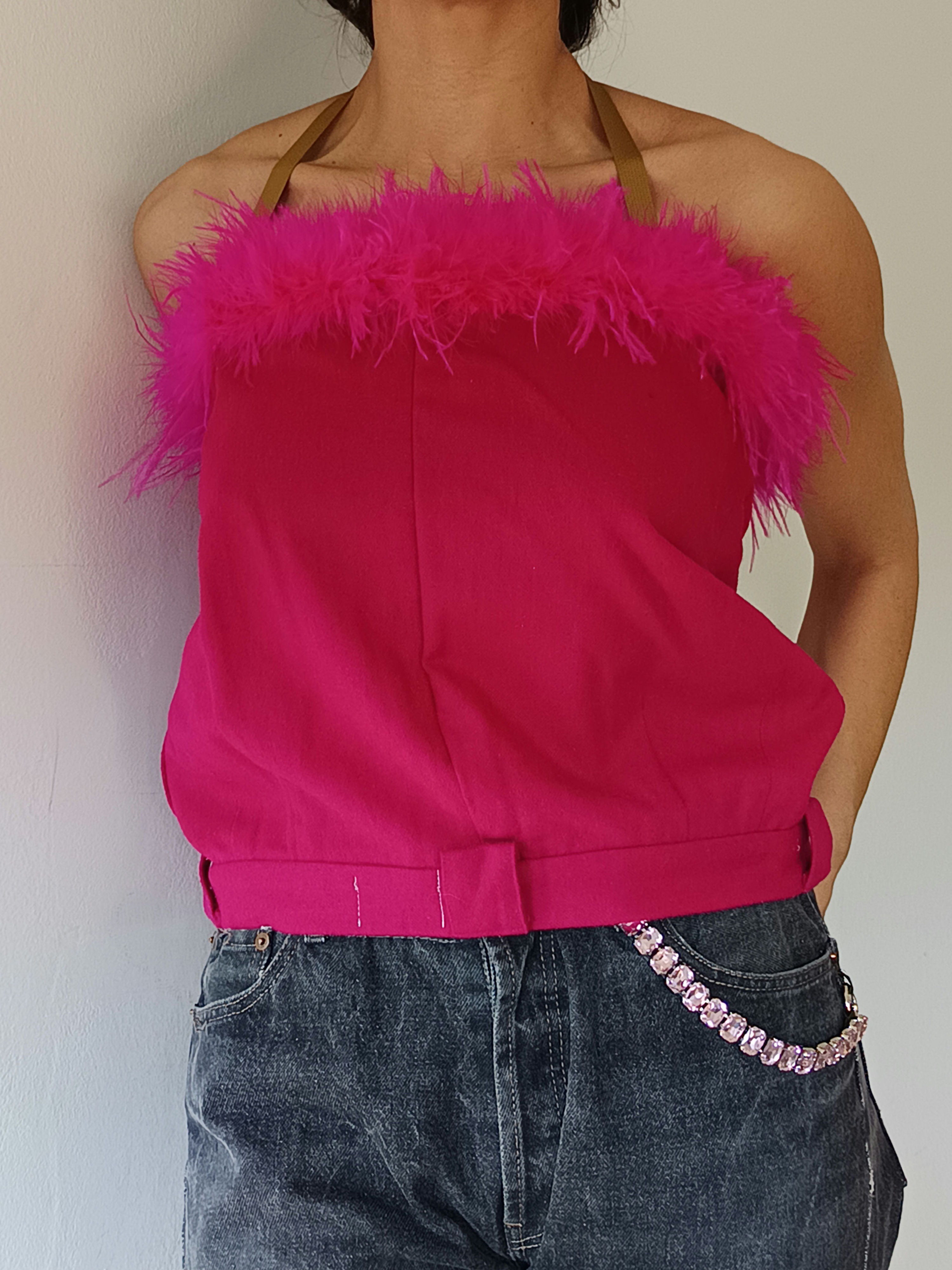 Reworked Tailor top - Pink fathers - XS/S