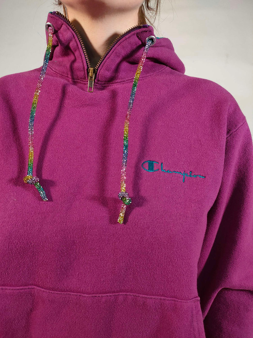 Thumbnail: Reworked plum Champion hoodie - Unique size