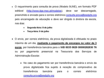 Requerimento para consulta de prova