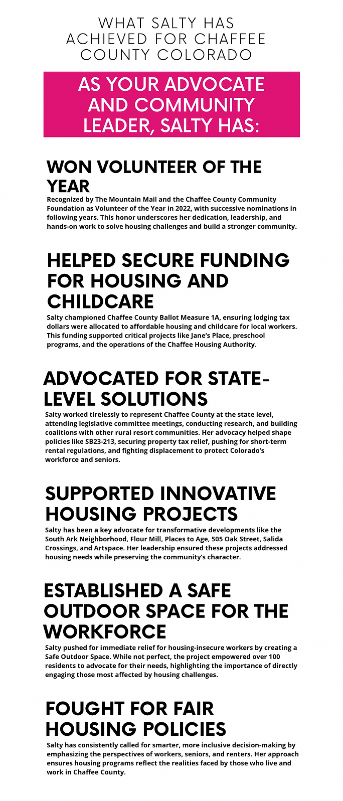 Salty Riggs Affordable Housing Advocate Salida Colroado