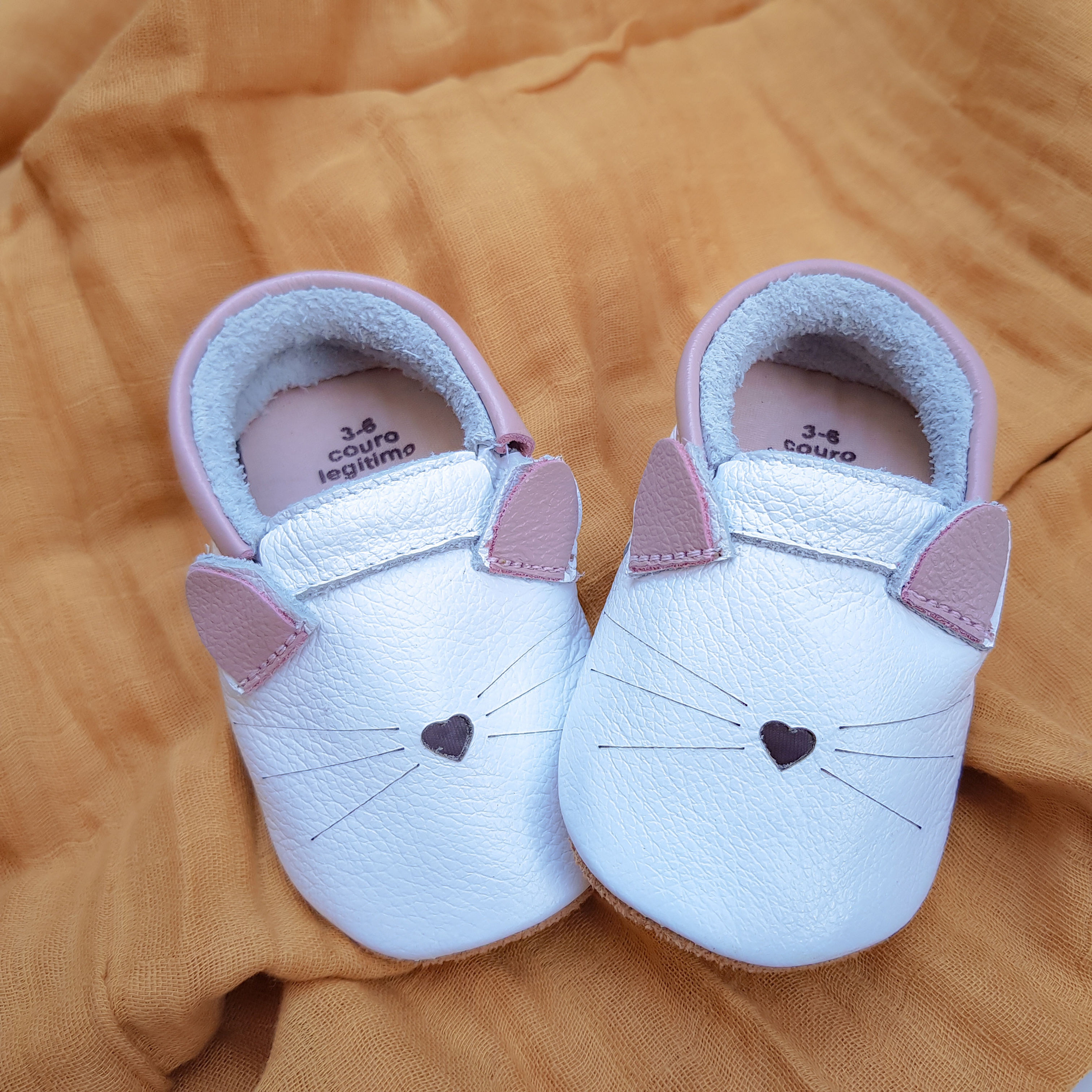 Mocassim em Couro Gatinha | Rosa