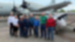 Officers in the sky ... (from left) Simon and Natalie Steele, Julie and Greg Howard, Jo and Mark Bulow, Michelle Gibson, David Shrimpton and Niall Gibson. Image: Supplied