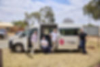 Kalgoorlie-Boulder Corps Officers Captains Shirley and Craig Spooner with Ali Kent MLA and Daniel Barker from Mining Resources with the new van. Image: The Salvation Army WA Facebook page