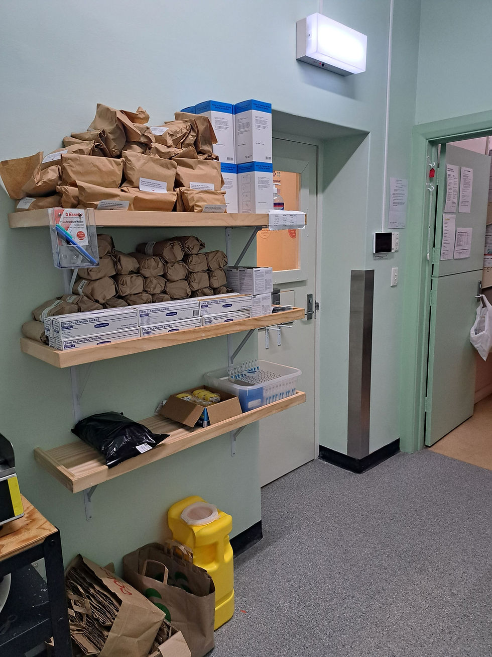 Part of the Needle and Syringe Program room at the Unit. Image: Kirralee Nicolle