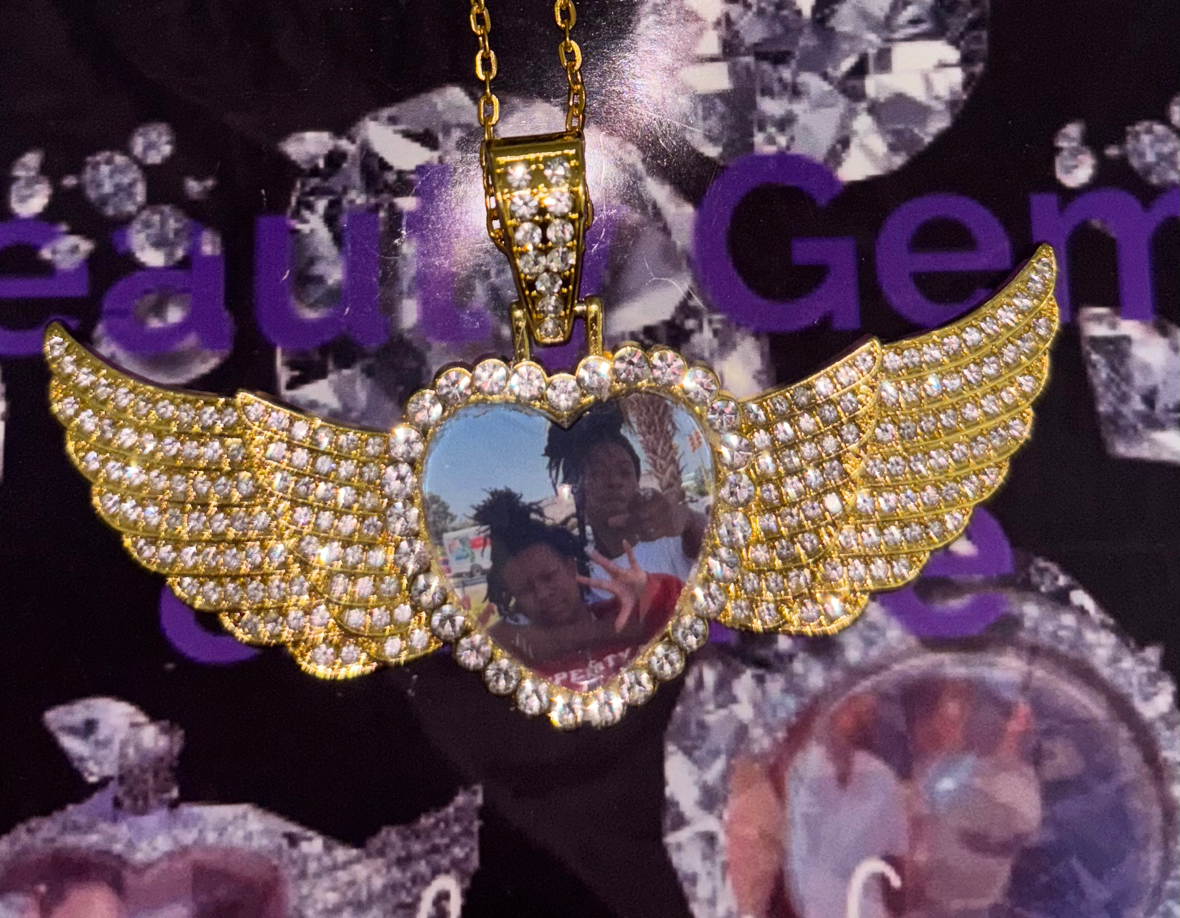Heart Shaped Gems With Wings