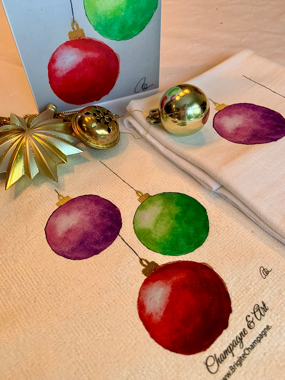Miniature : Holiday Collection - 100% Cotton Tea Towels