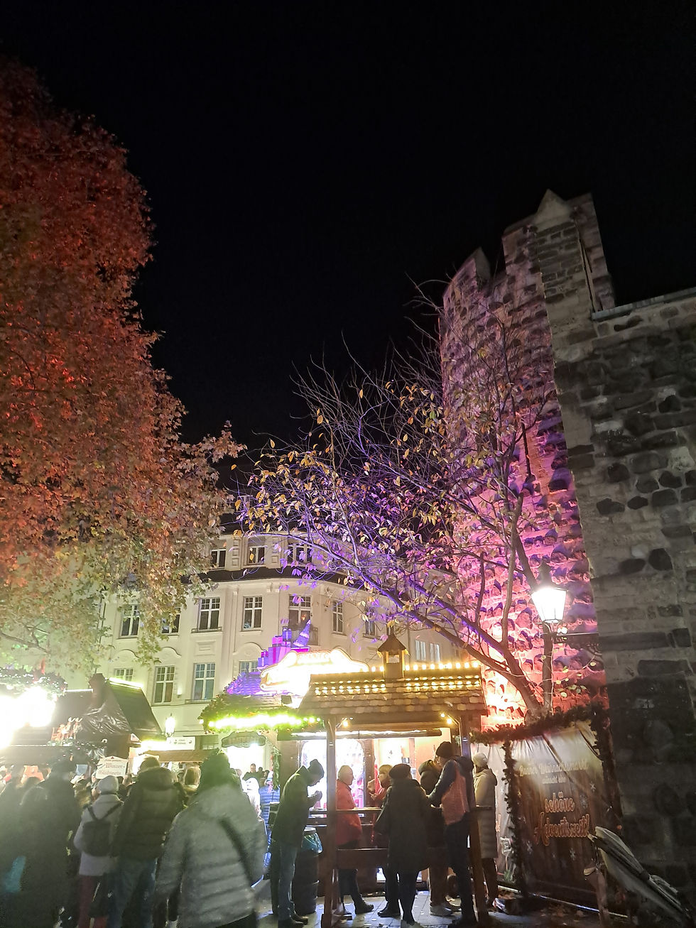 Petits et grands se promènent, dégustent et s'imprègnent de l'ambiance chaleureuse - Photo : Carnets de Bonn