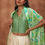 Thumbnail: Dazzle geometric Crop ,Dhoti and Cape set