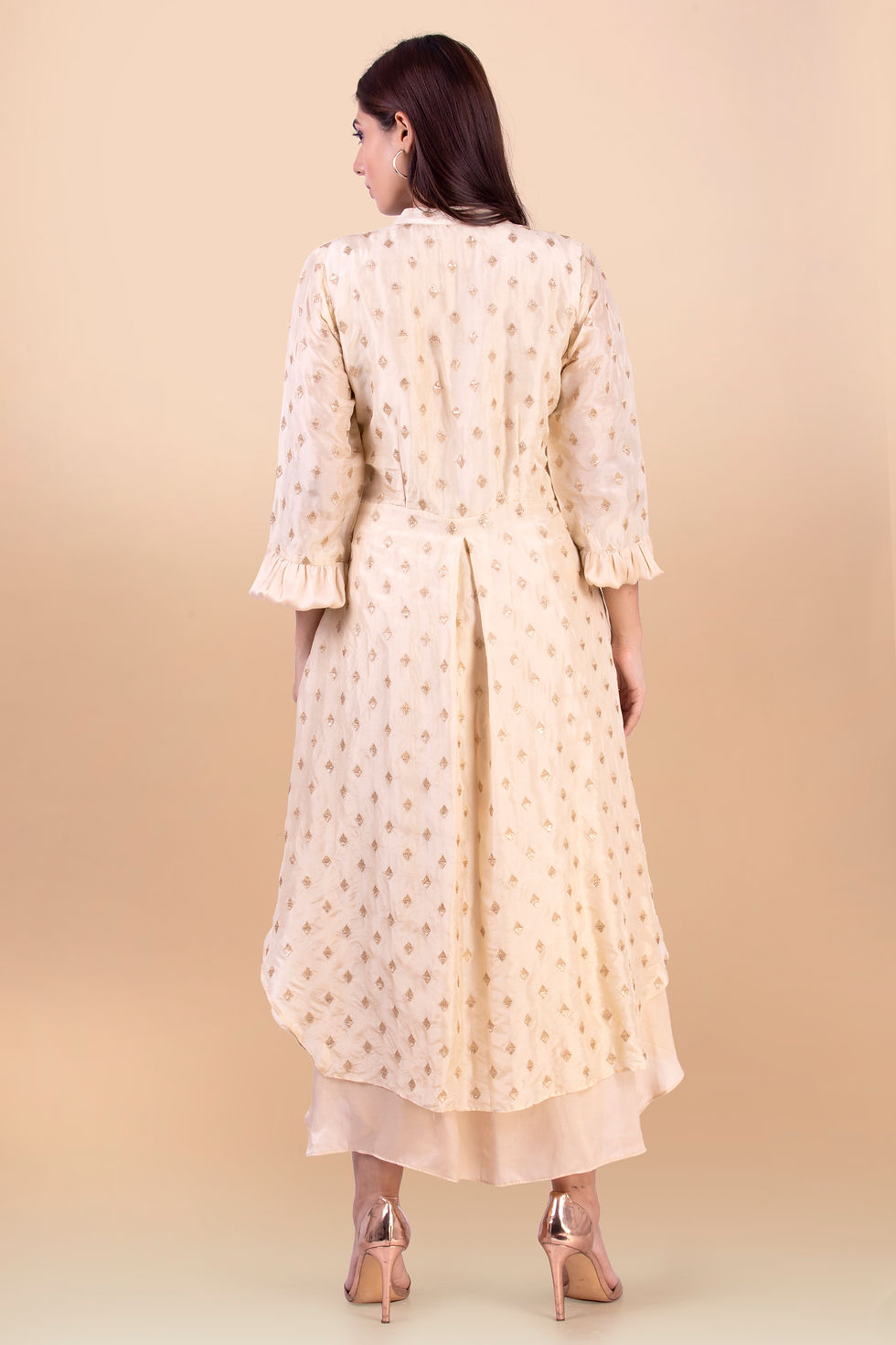 Thumbnail: Glorious  layering styled tunic and double layered dhoti