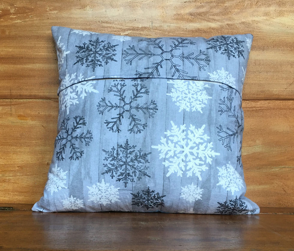 Thumbnail: Snowman Blue Flannel Pillow Cover