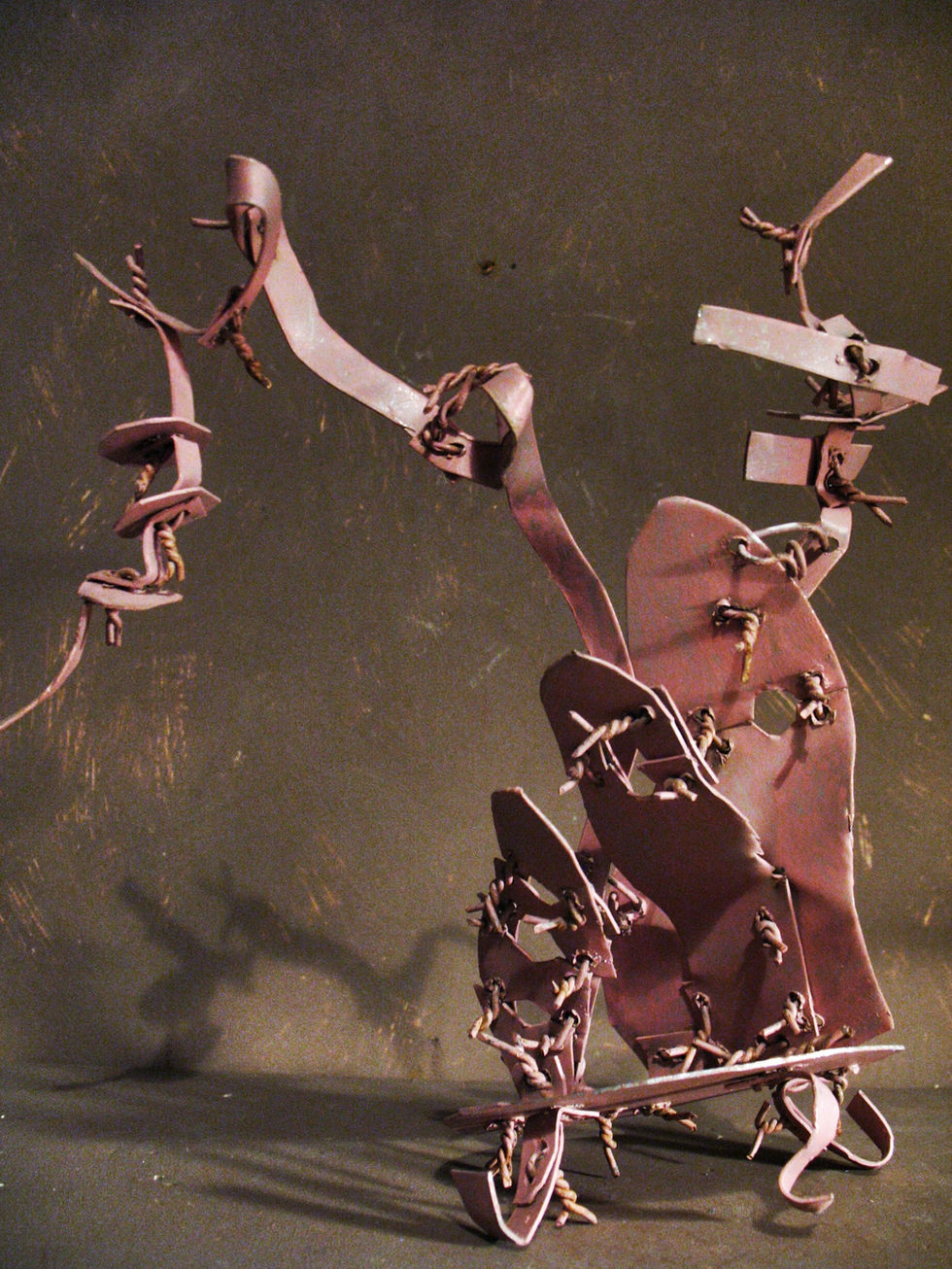 2006 serie frivolité n1 metal peint +-17cm