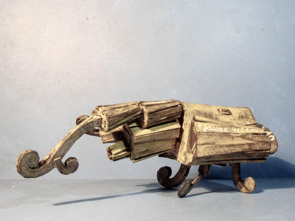 2008 serie jaune yellow n°10 carton peint +-20cm