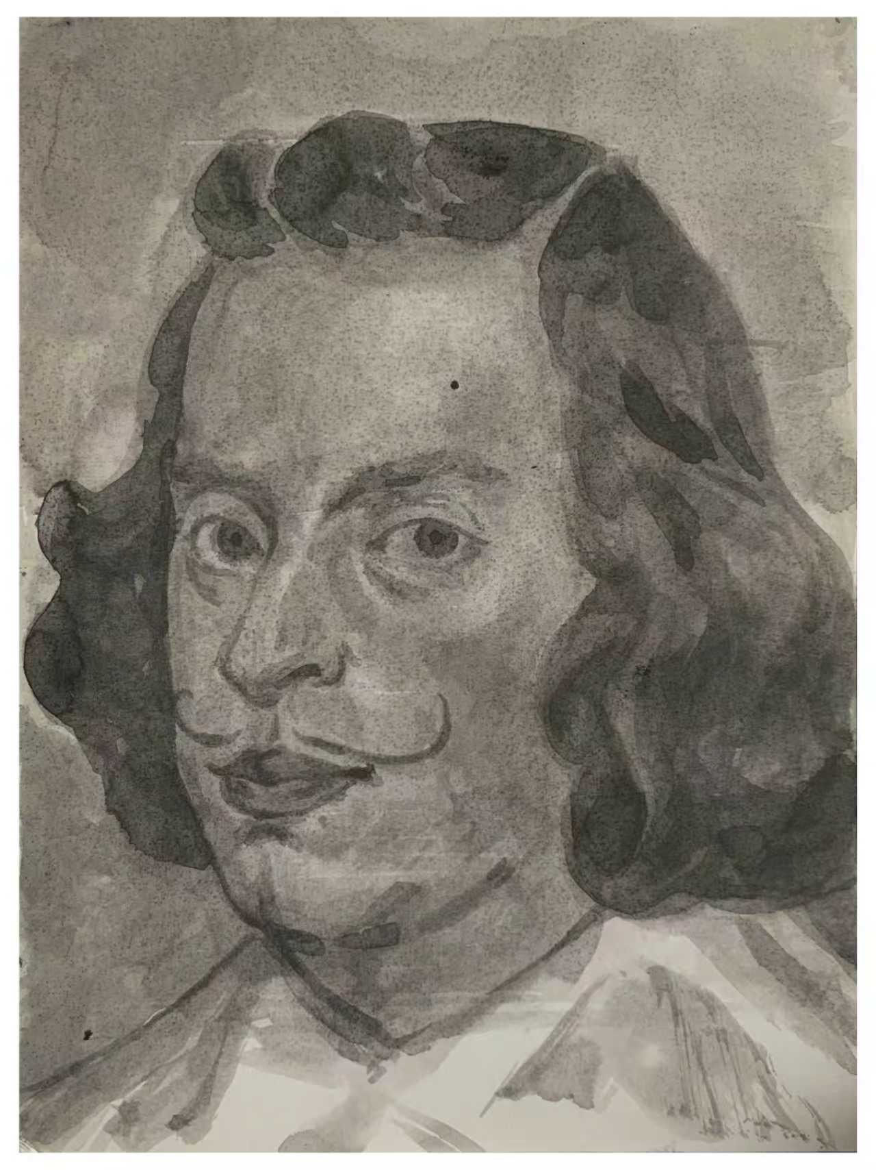 Portrait serie-2   Ink on cardboard   2022 18x25cm