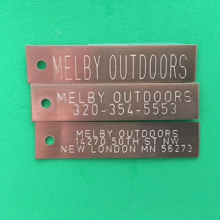 ENGRAVED COPPER TRAP TAGS | website