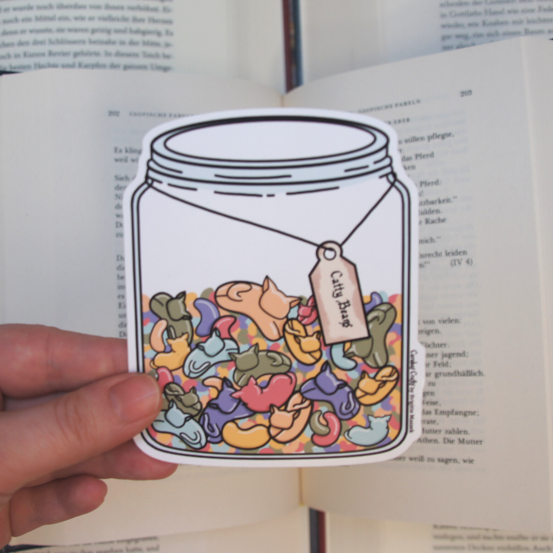 XL Vinyl Sticker Catty Beans