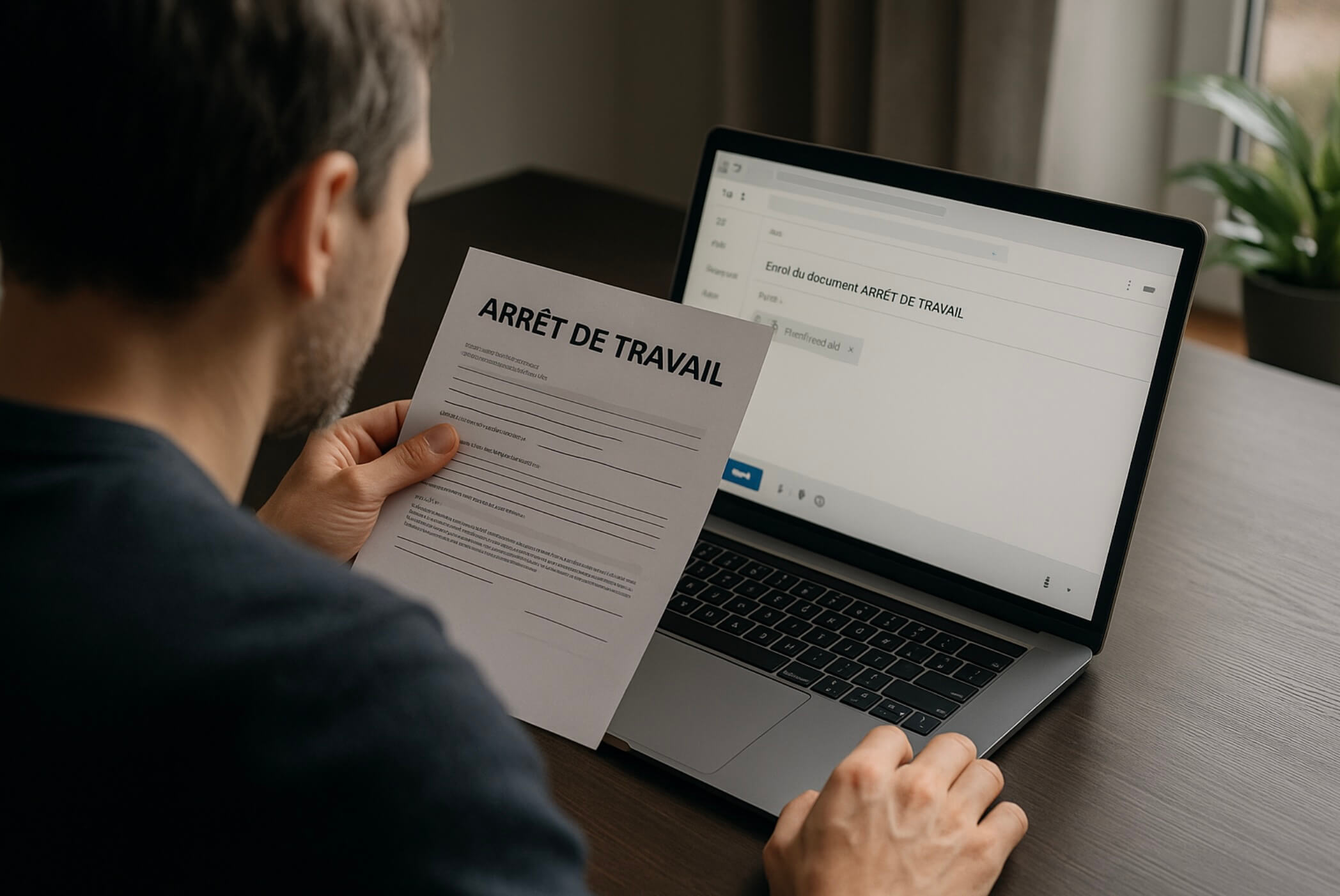 envoyer un arret de travail par email