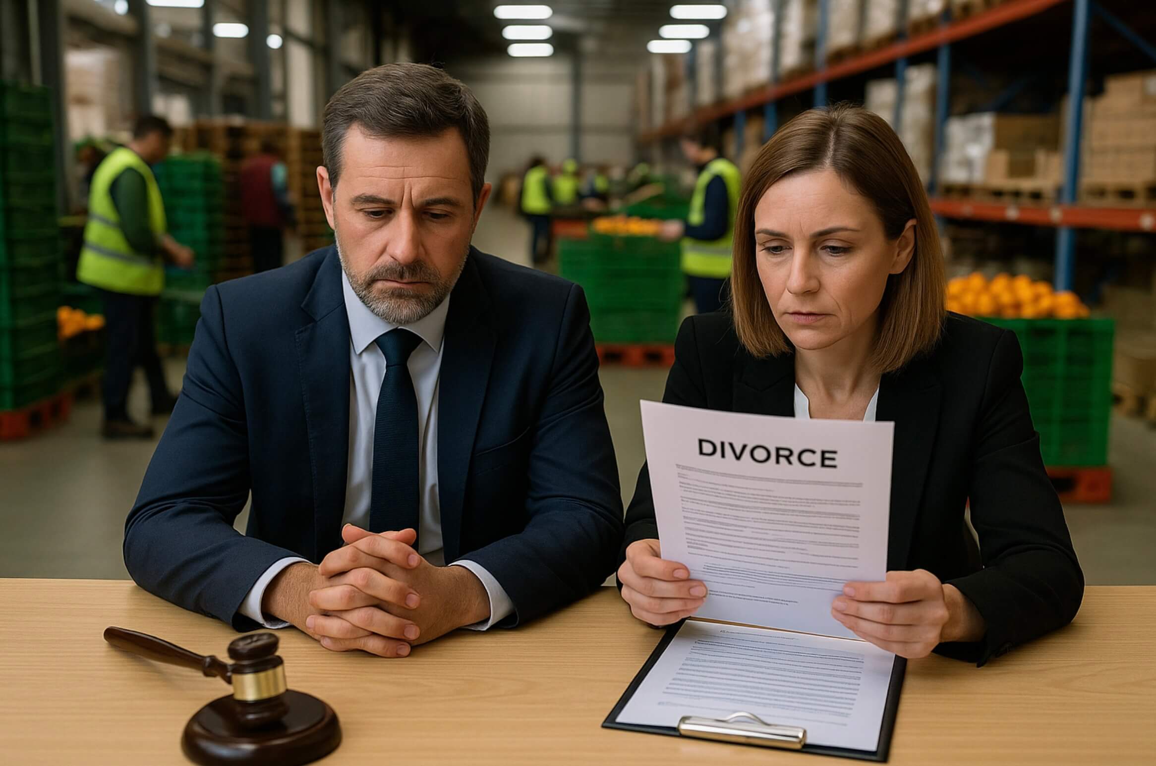 associés d'une entreprise divorcent
