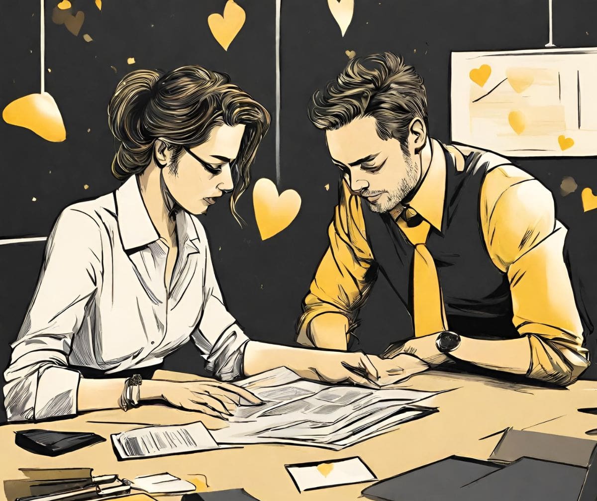 amour au travail entre salaries