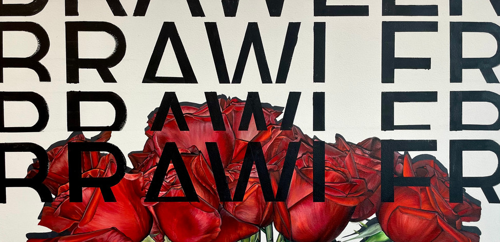 “Brawler”, 24 x 48 inches, acrylic on canvas
