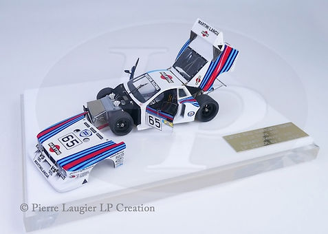 One-off, 1:43-Scale, Super-detailed, Fully-opening, Hand-built Model of the Lancia Beta Montecarlo, Le Mans 1981 by Pierre Laugier