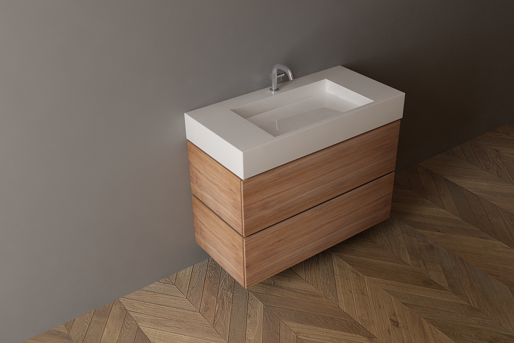 SET de mobilier HANSGROHE XILESA 98cm si Lavoar NIAGARA cu panta detasabila