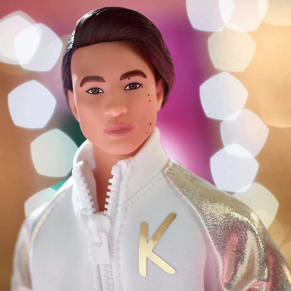 Thumbnail: Búp Bê Barbie The Movie Ken in White and Gold Tracksuit