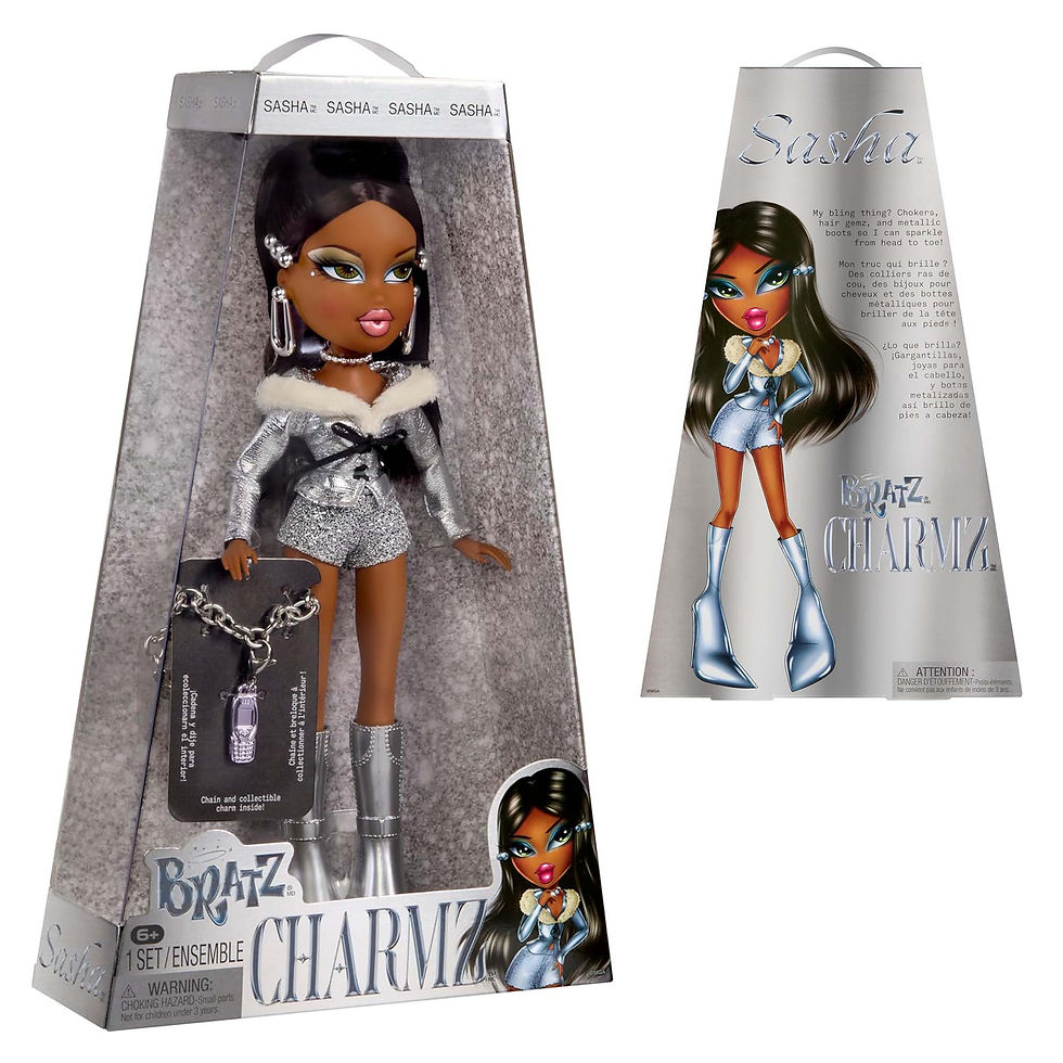 Thumbnail: Búp Bê Bratz Charmz with Collectible Charm Bracelet Cloe Yasmin Sasha Jade