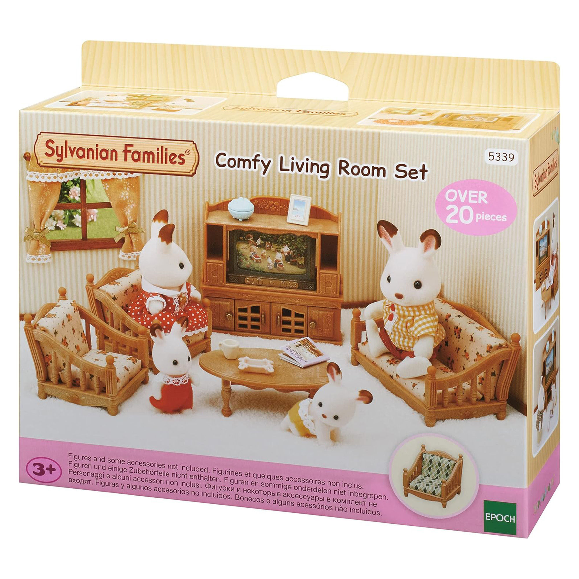 Sylvanian Families Calico Critters Phòng Khách Tiện Nghi Comfy Living Room Set