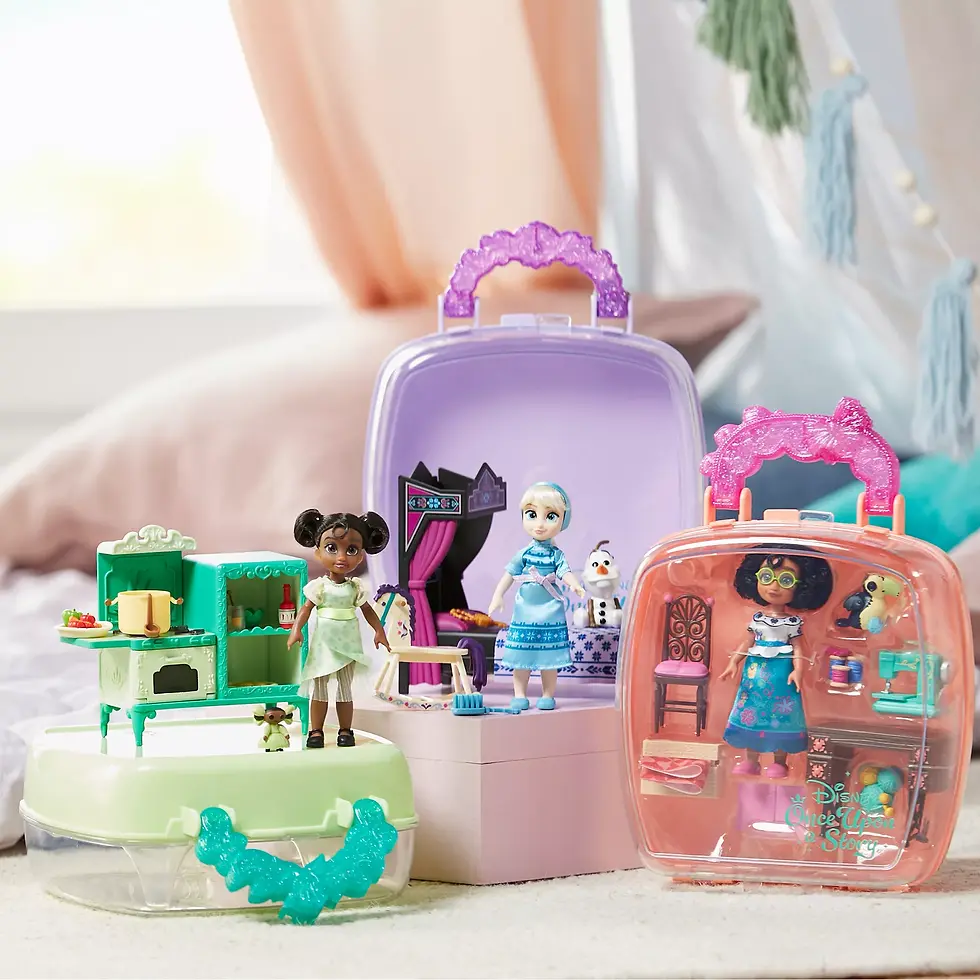 Thumbnail: Búp Bê Disney Once Upon A Story Mini Doll Playset Elsa Frozen