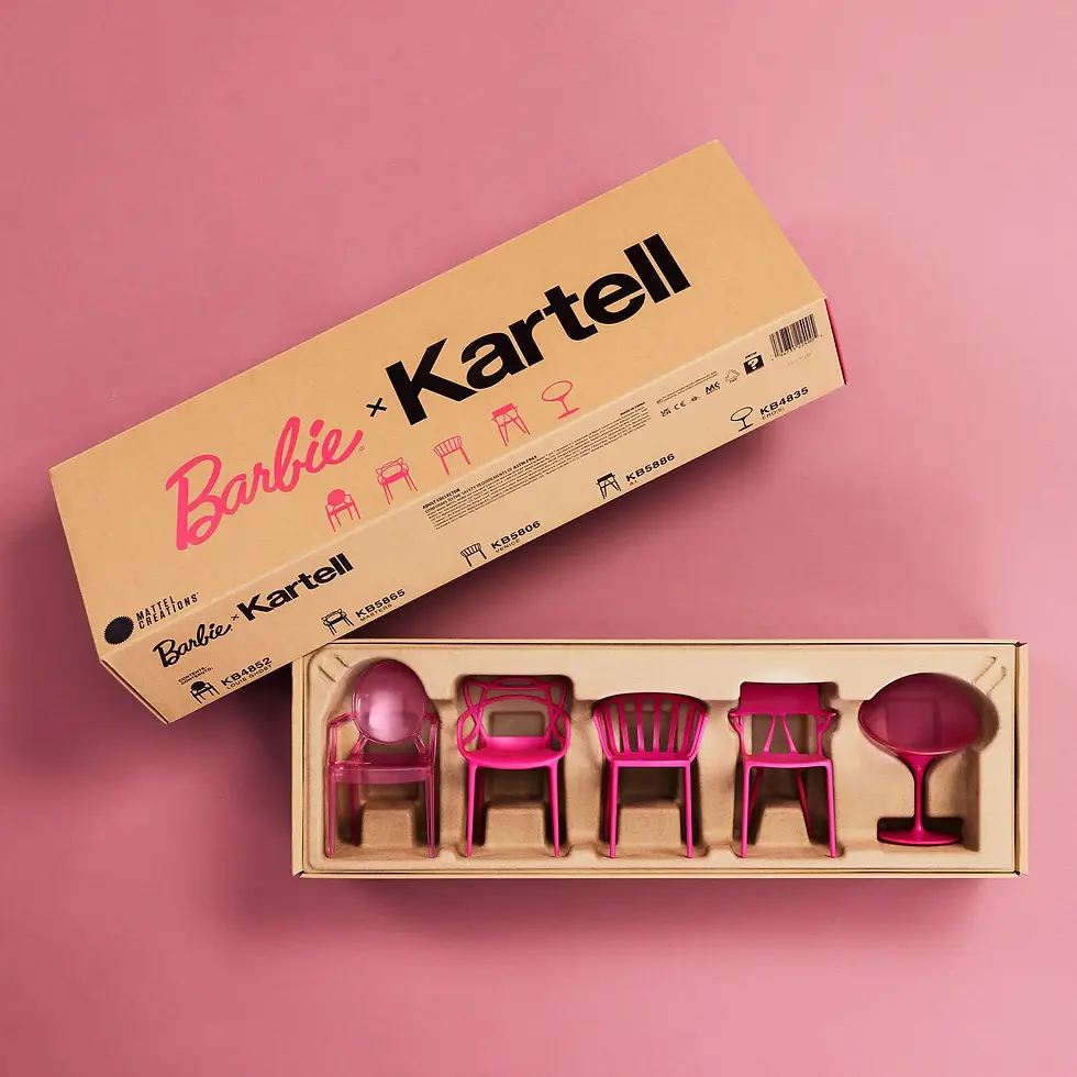 Thumbnail: Hàng Sưu Tầm Barbie x Kartell 5-Piece Doll Chair Set Bộ 5 Ghế Búp Bê