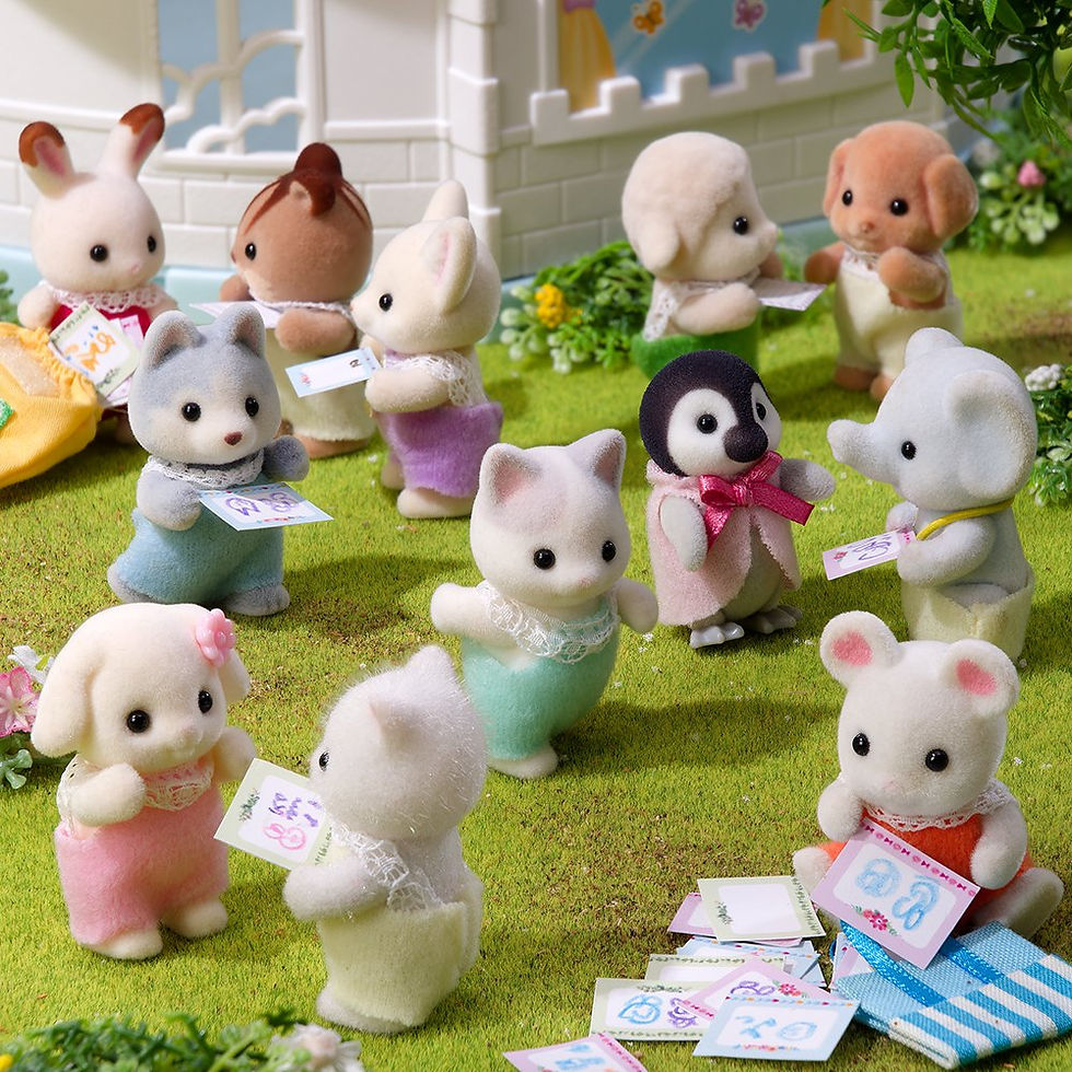 Thumbnail: BST Em Bé Sylvanian Families Đi Học School Baby Cottontail Labrador Chiffon Dog
