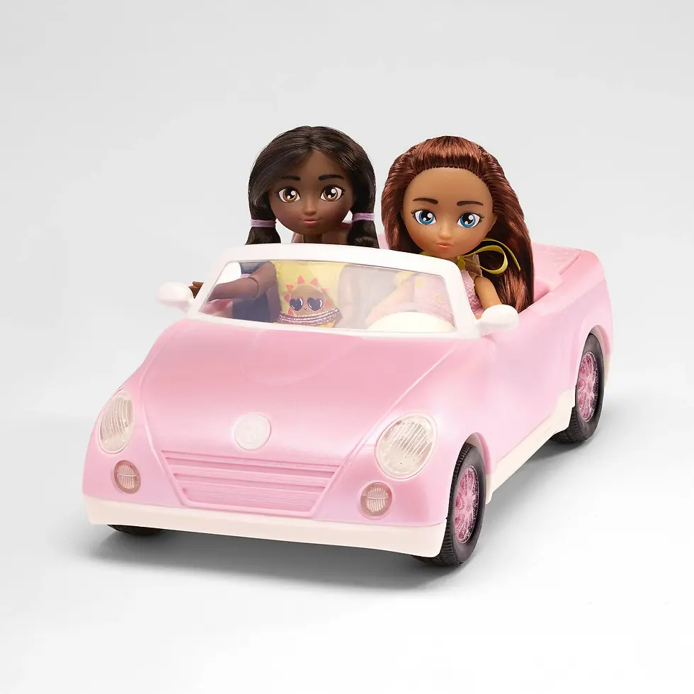Thumbnail: Đồ Chơi Búp Bê Hey Bestie Rosy Roadster Pink Convertible Car