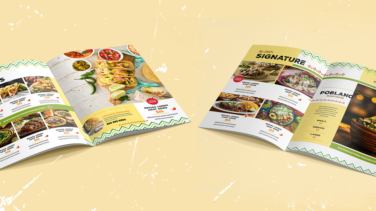 Mexican Restaurant Menu 12 Page Booklet Brochure