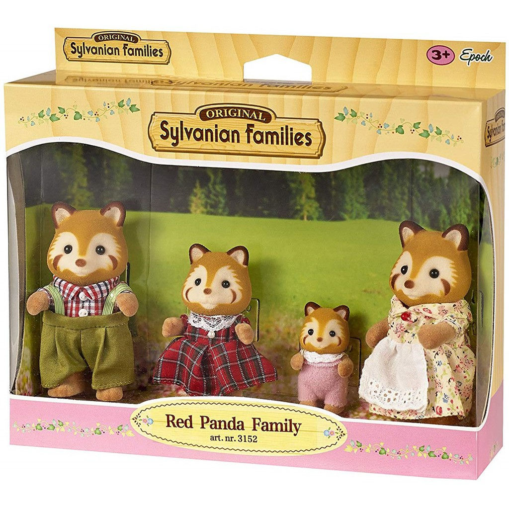 Sylvanian Families Gia Đình 4 Thành Viên Gấu Trúc Đỏ Red Panda Family
