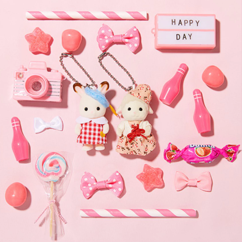 Thumbnail: BST Móc Khóa Sylvanian Families Keychain Sheep Deer Midnight Cat