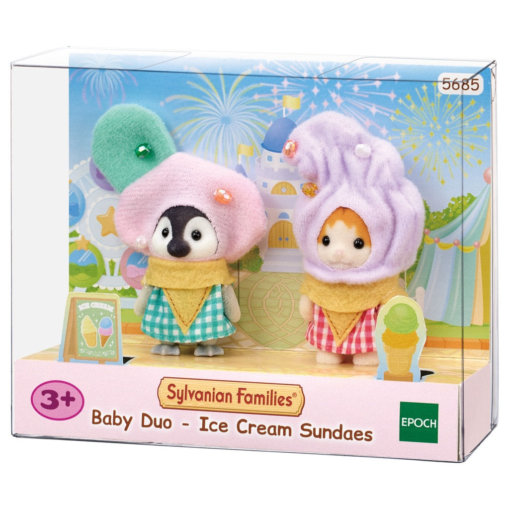 Đồ Chơi Sylvanian Families Bộ Đôi Em Bé Dễ Thương Baby Cuties Ice Cream